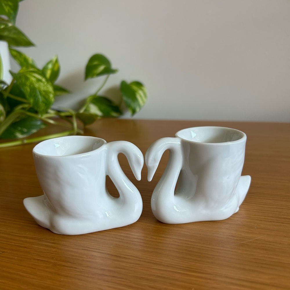 Vintage Porcelain Egg Cups Set of 2 Made in France